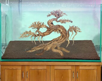 Aquarium Tree LSX Random Pick  4in Height  Natural, Handcrafted Fish Decoration Easy To Install