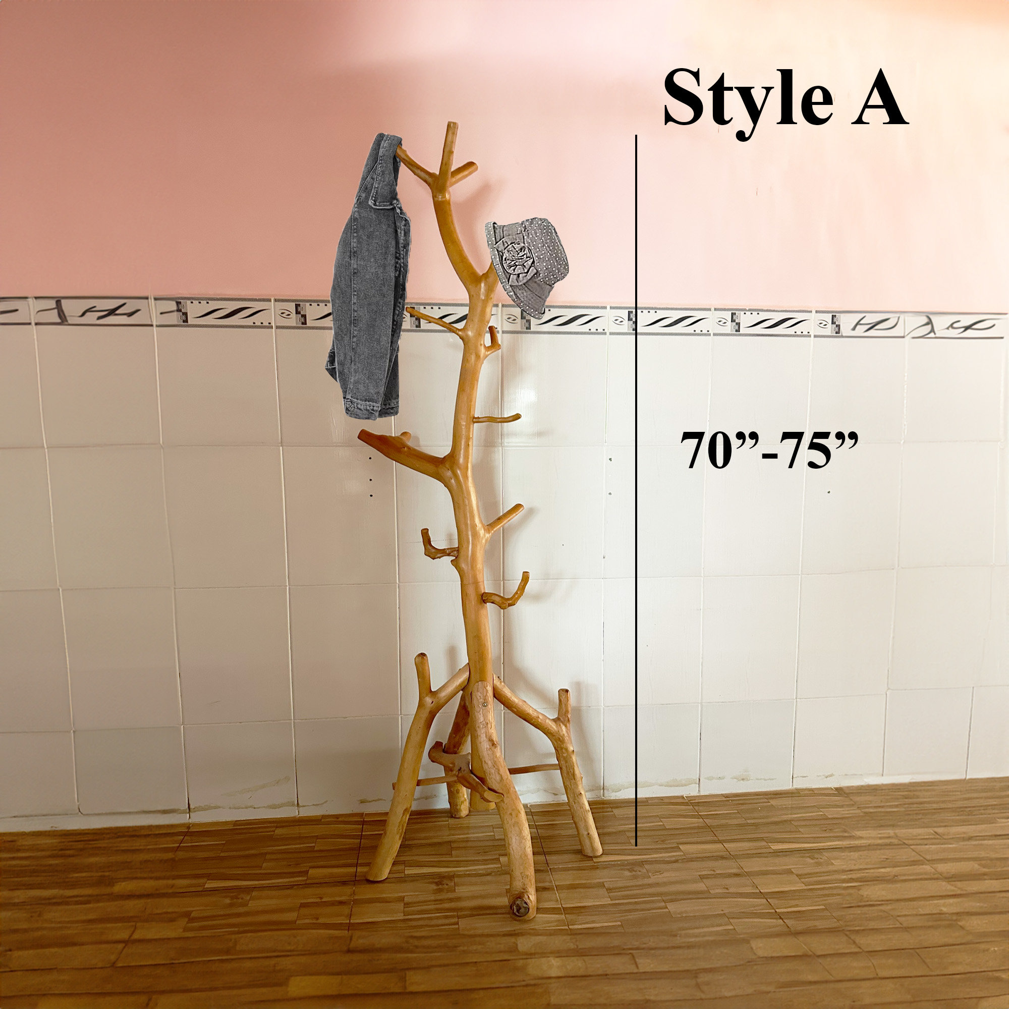 Tree trunk coat rack sale