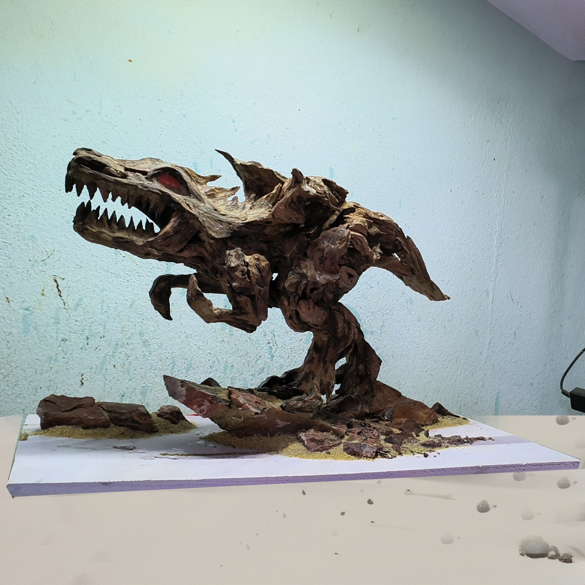 ティラノサウルス レックス 流木 水槽 水景 流木 水槽 装飾 模型 彫刻