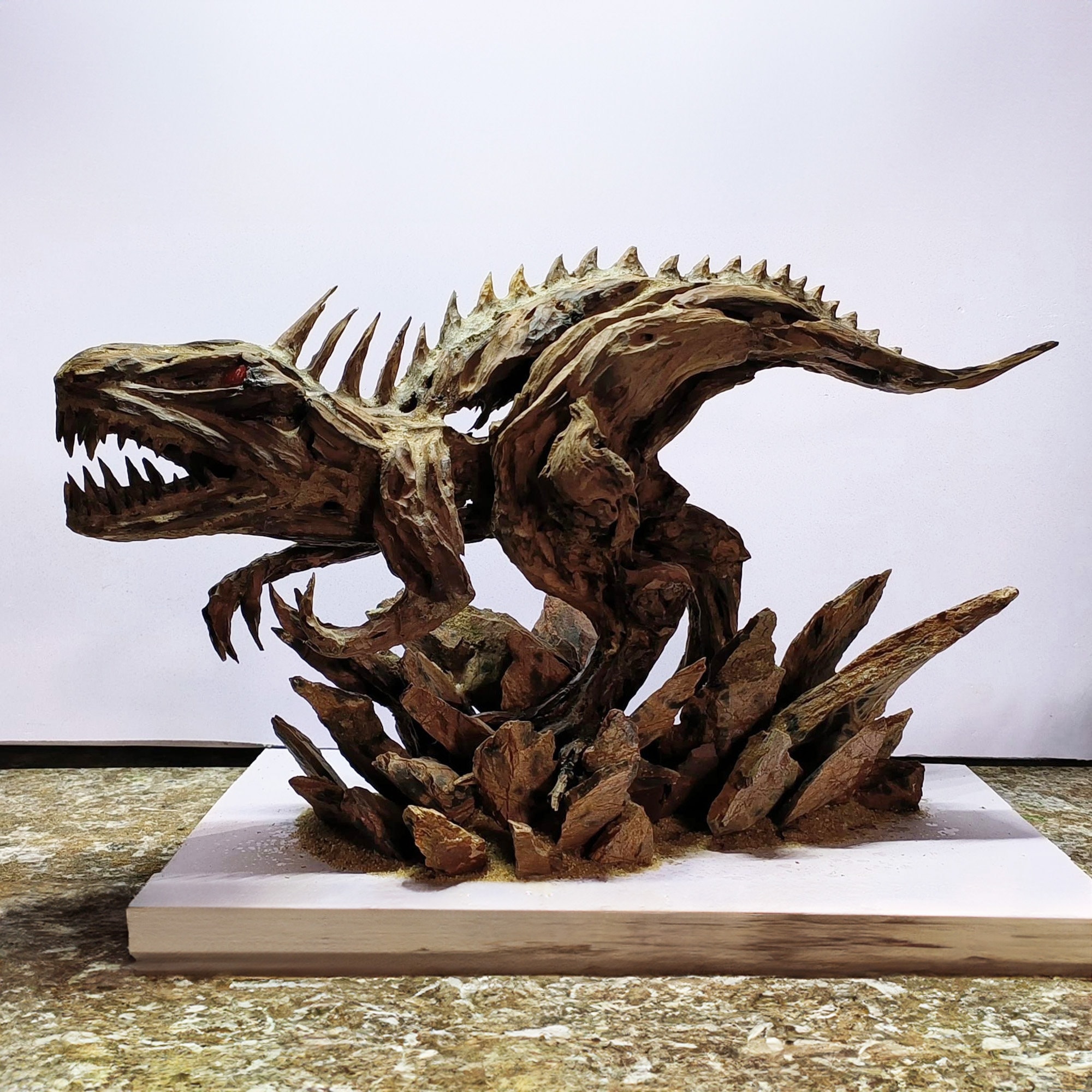 ティラノサウルス レックス 流木 水槽 水景 流木 水槽 装飾 模型 彫刻