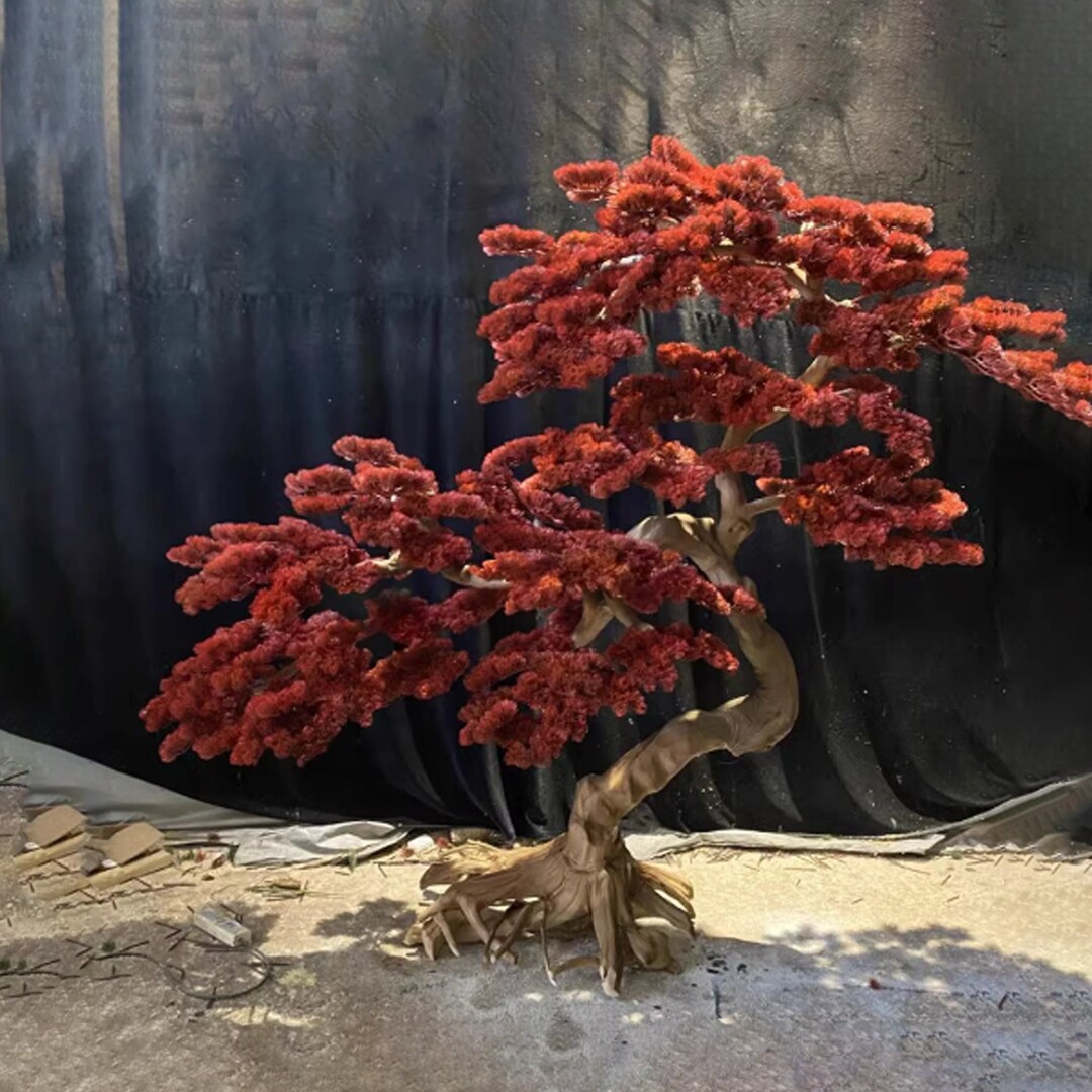 Artificial Bonsai Tree Driftwood Large Fake Pine Landscape Etsy