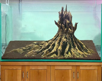大型水槽 流木 切り株 木 水景 流木アート 水槽 洞窟 - Etsy 日本