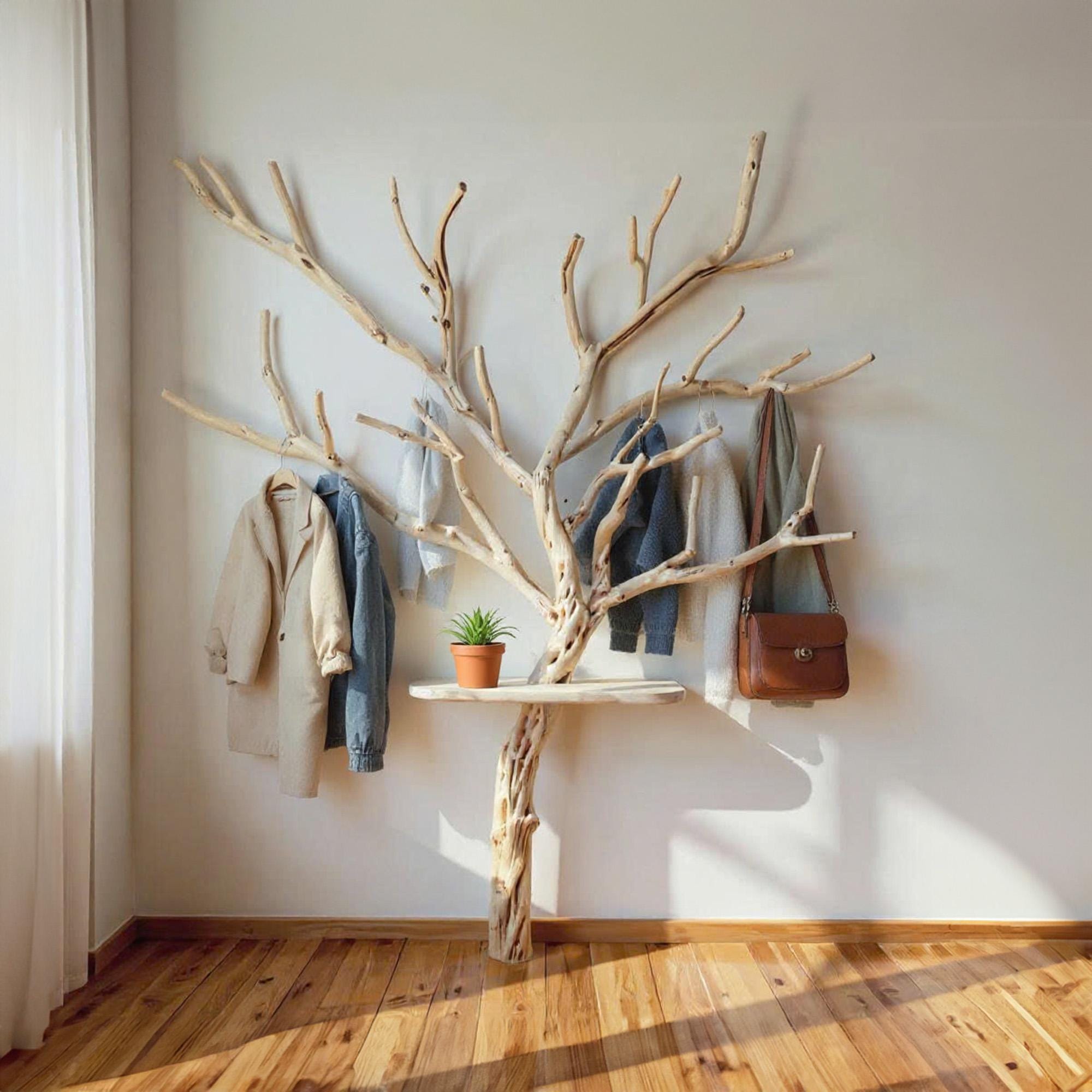Driftwood Upcycled Coat Stand Tree Branch Coat Rack Driftwood