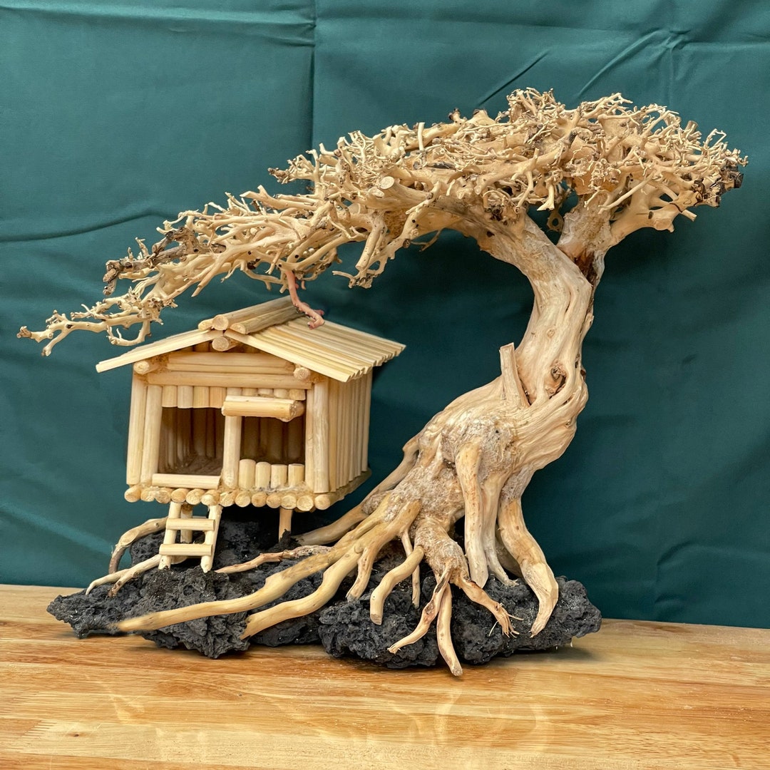 盆栽流木　流木　アクアリウム。ミニ盆栽 Amazon | ミニ盆栽流木 サイズ(幅15cm 奥8cm 高10cm) 小型の卓上
