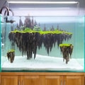 Aquascape driftwood aquarium hardscape bonsai fish tank decoration product logo