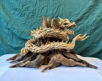 Dragon Sculpture Driftwood Aquarium Aquascape Drift Wood Fish Tank