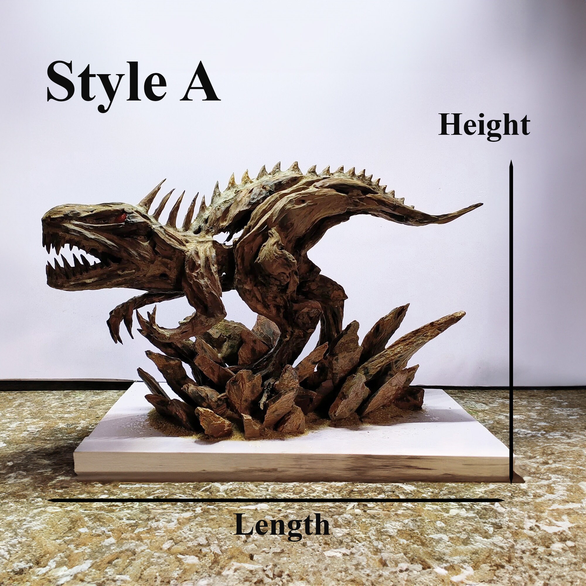 ティラノサウルス レックス 流木 水槽 水景 流木 水槽 装飾 模型 彫刻