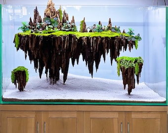 Akwarium, aquascape, drewno dryfujące, drzewo bonsai, tło do terrarium, dekoracja akwarium, bojownik