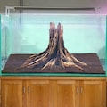 Aquarium driftwood stump bonsai tree aquascape wood fish tank decor product logo