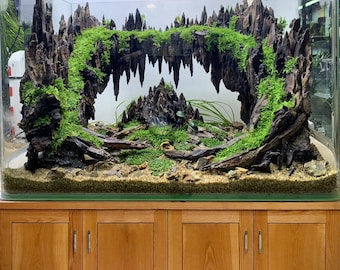 水槽の流木、大きな洞窟、水景、岩、盆栽、水槽の装飾 - Etsy 日本