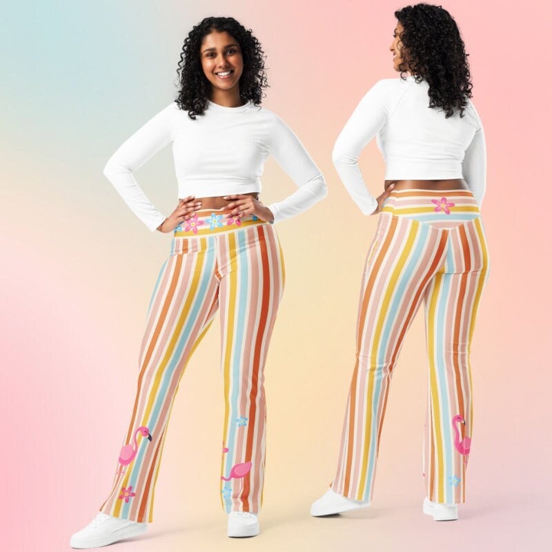 70s Striped Flare - Etsy 70s Striped Flare - Etsy