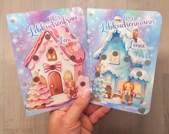 Gingerbread woman Leni and gingerbread man Lenni Scratch Challenge Budget Envelope Method