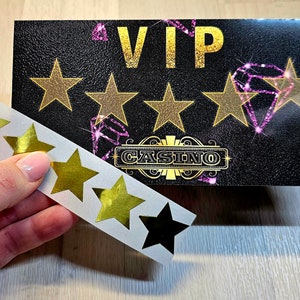 VIP Casino savings game, scratch, cards, stickers, tickets, VIP band, budget image 5