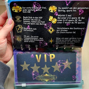 VIP Casino savings game, scratch, cards, stickers, tickets, VIP band, budget image 7