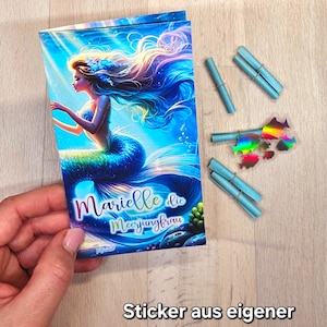 Marielle die Meerjungfrau, Klappkarten Challenge, Budget, Umschlagmethode Bild 4