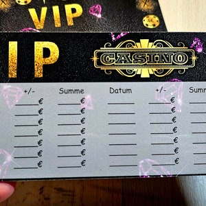 VIP Casino savings game, scratch, cards, stickers, tickets, VIP band, budget image 4