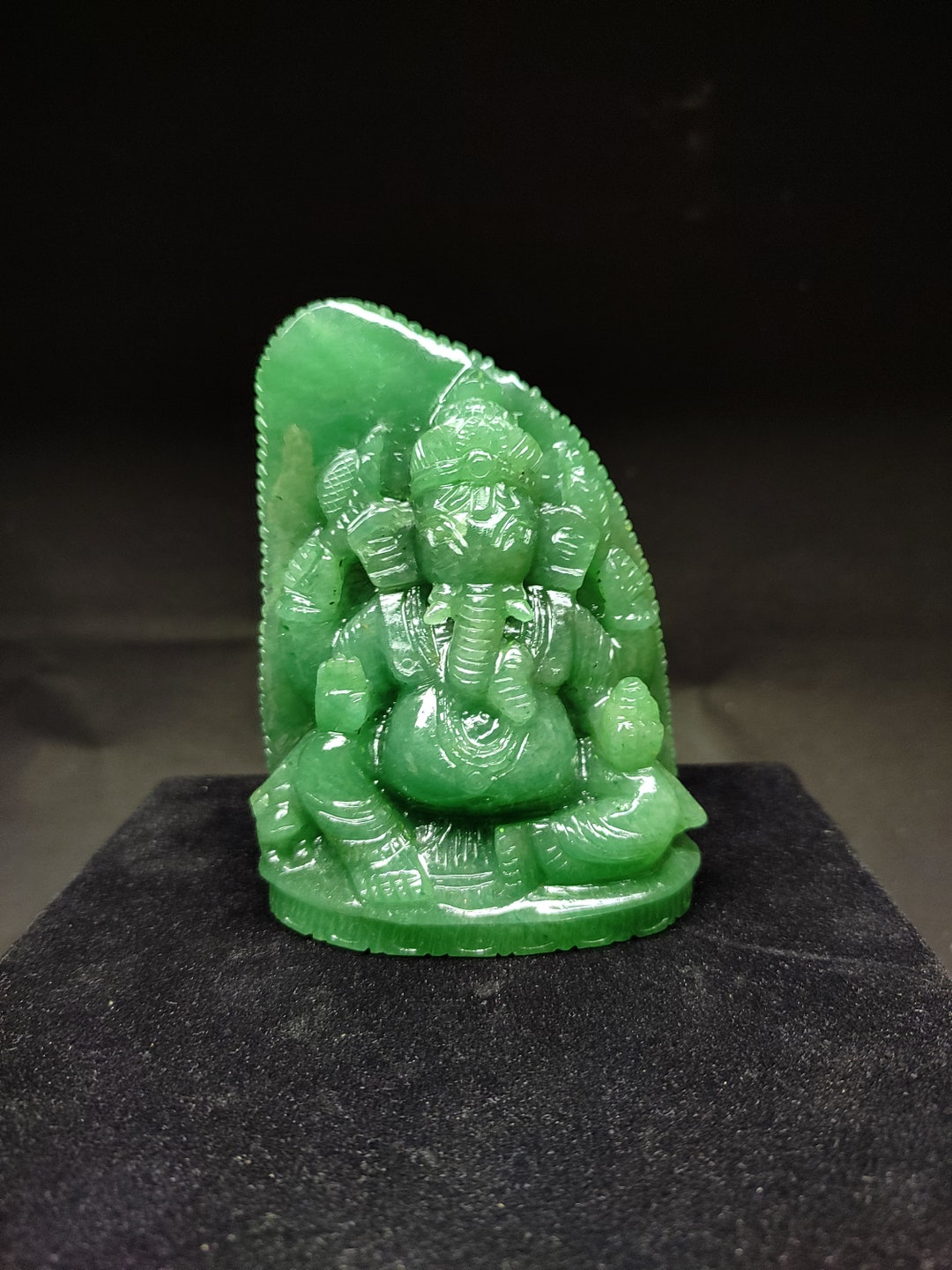 Jade Ganesha Ganesha Crystal Statue elephant God good Etsy