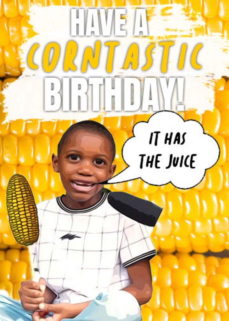 Funny Birthday Card Corn Kid Tiktok Card Meme Card. Etsy UK