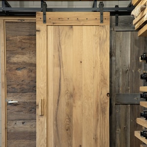 Planed Old Oak Wooden Sliding Door | Barn Door | Stable Door | Barndoor | Wooden Door | Handmade from Reclaimed Old Oak Wood