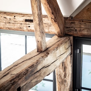Old oak beams – Rustic reclaimed wooden beam, authentic antique oak, various sizes available for furniture, ceiling & interior design