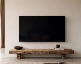 Old Oak TV Stand | Reclaimed Oak TV Console | Rustic Wooden Media Console | Solid Wood TV Bench | Handmade Vintage Oak Furniture
