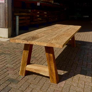 Rustic Solid Oak Dining Table | Reclaimed Brushed Old Oak Wood | Farmhouse Kitchen Table Top | Rustic Wooden Tabletop | 100% RECYCLED OAK