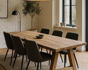 Rustic Solid Oak Dining Table Top | Reclaimed Wood Table Reclaimed Planed Oak Wood | Farmhouse Kitchen Table Top | Reclaimed Wooden Tabletop