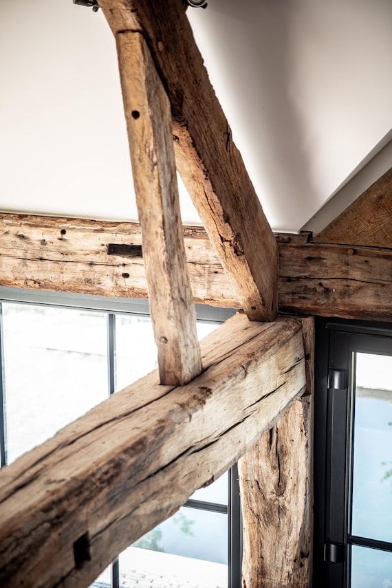 Oud eiken houten balken – Rustieke hout balk, hergebruikt hout, op maat bestelbaar voor meubels, interieur, plafond & decoratie