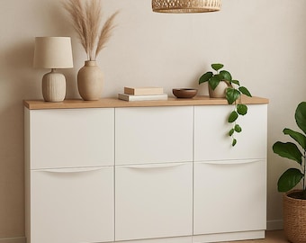 Estante de madera para IKEA Trones – Tablero de madera maciza a medida para 3 zapateros – Accesorio de mobiliario sostenible