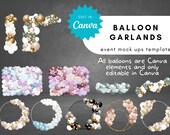 Editable Balloon Garland Template: Event Decor Mockup (Digital Download)