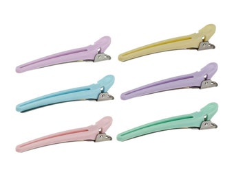 Hair Clip Compartment Clip Hairdressing Clip Pastel Colour