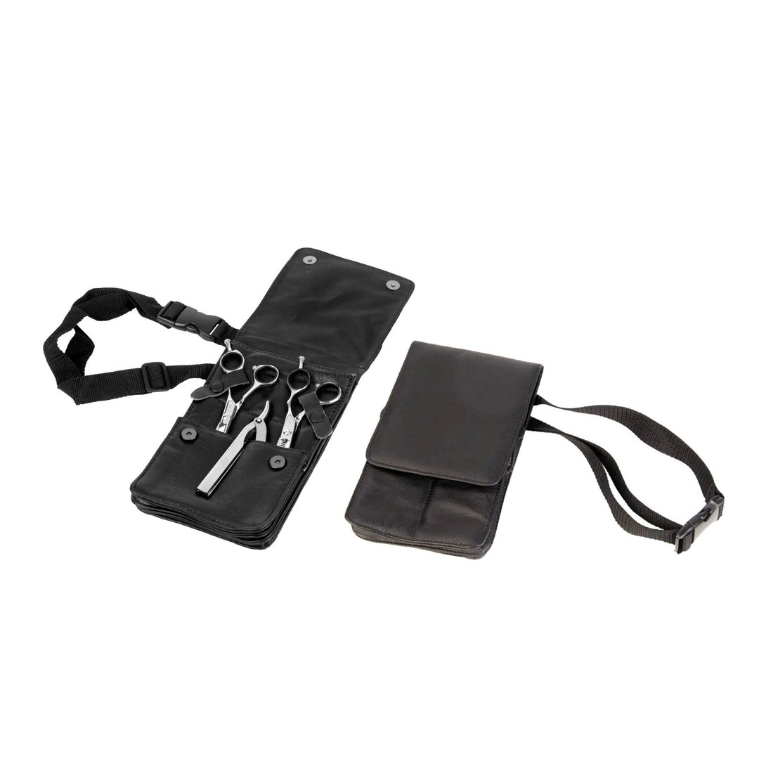 Hairdressing Tool Bag Faux Leather Tool Belt Scissors Belt Storage Hair