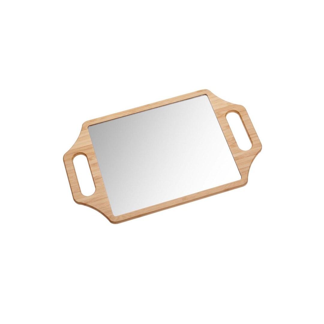 Bamboo Wood Hairdressing Hand Mirror Stylish and Sustainable Etsy