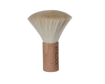 Neck brush extra soft with goat hair and wooden handle barber