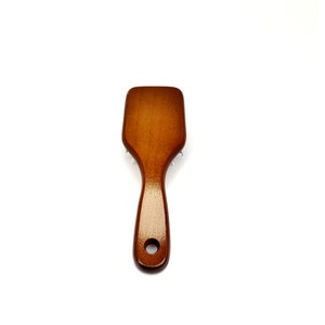 Handcrafted Wooden Hair Brush with Wild Boar Bristles and Soft Nylon Pins image 2