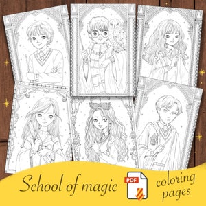 Magic School *PDF printable COLORING PAGE*