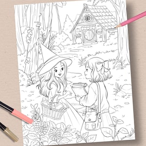 Witch in the Forest *PRINTABLE COLORING PAGE*