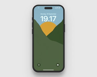 iPhone Depth Effect wallpaper (minimalistic sunset art for iOS16)