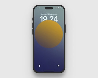 iPhone Depth Effect wallpaper (minimalistic sunset art for iOS16)