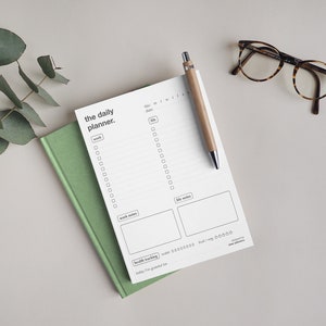 The Daily Planner Instant Download, Printable, Daily Organiser, Daily To Do List, A4, A5, PDF, Work Life Balance