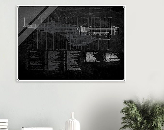 Star Trek USS Enterprise NCC 1701-C Schematic Acrylic Print