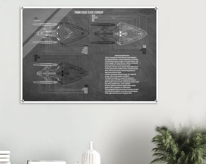 Star Trek USS Prometheus Acrylic Print - Sci-Fi Starship Wall Art