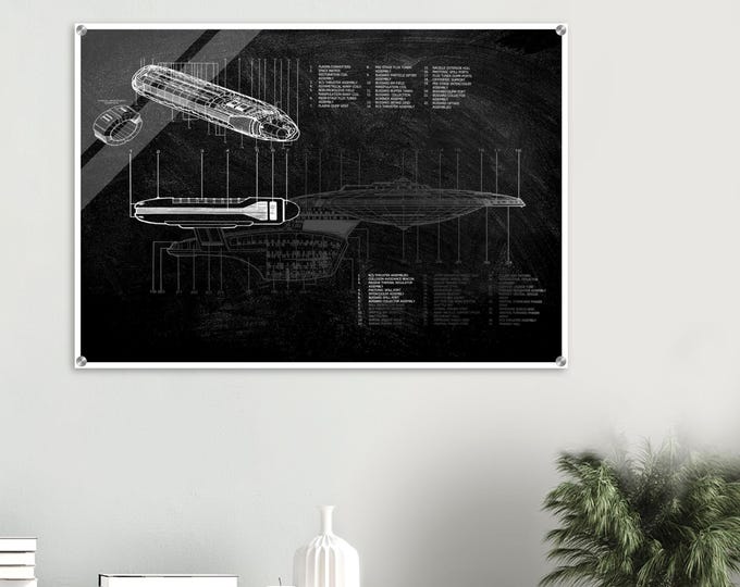 USS Enterprise NCC 1701-C Blueprint – Star Trek Acrylic Print