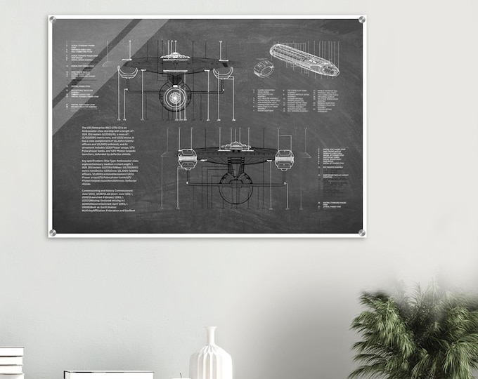 Star Trek USS Enterprise NCC 1701-C Schematic Acrylic Print