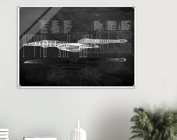 Star Trek USS Enterprise NCC 1701-E Schematic Acrylic Print