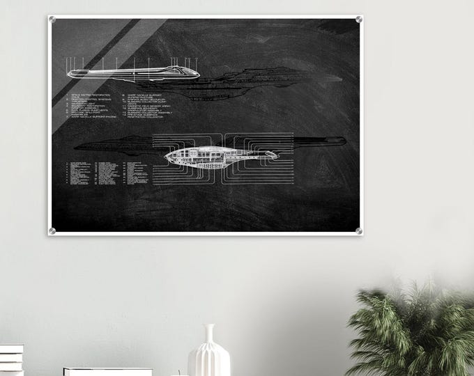 Star Trek USS Enterprise NCC 1701-E Schematic Acrylic Print