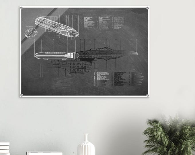 USS Enterprise NCC 1701-C Blueprint – Star Trek Acrylic Print