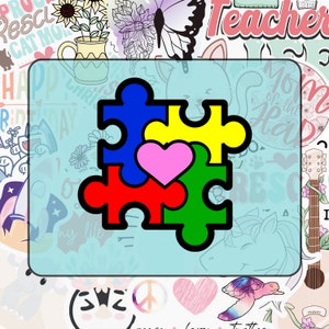 Autism Awareness Puzzle Sticker: Glossy Waterproof Vinyl, 3 Sizes