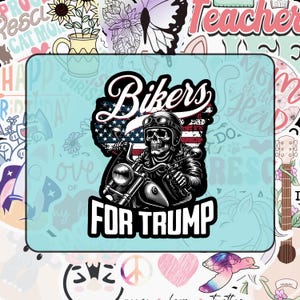 Bikers For Trump Sticker Decal, Trump Vance, Election, MAGA,  Republican, Window Decal, 3 size options