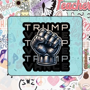 2024 Trump Vance Steel Fist Sticker, Trump Vance, Election, MAGA,  Republican, Window Decal, Patriotic, USA, 3 size options